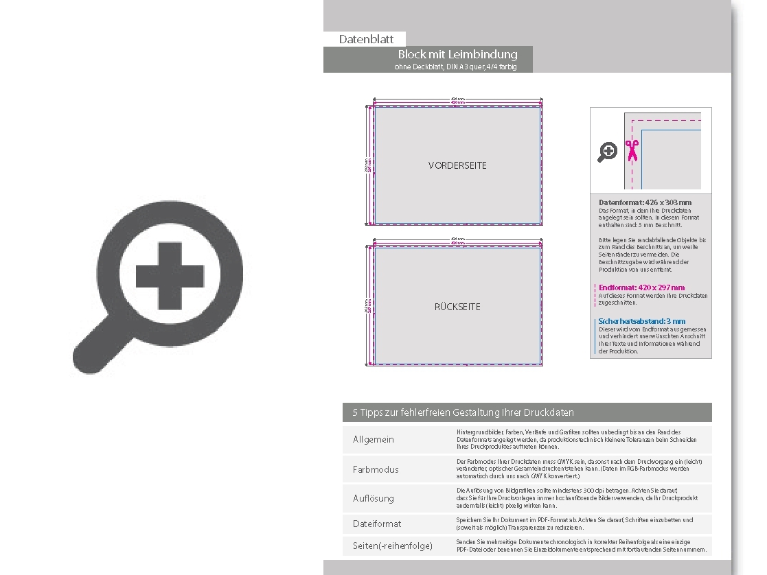 Product Bild block_mit_leimbindung__din_a3_quer__25_blatt__4_4_farbig_beidseitig_bedruckt